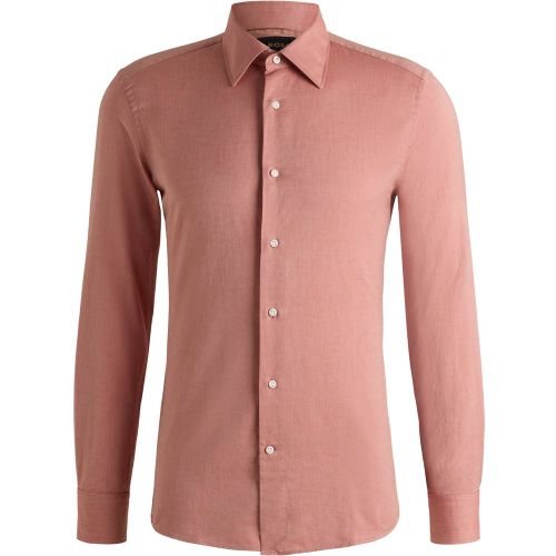 Chemise slim en twill de coton-cachemire italien - Boss - Modalova