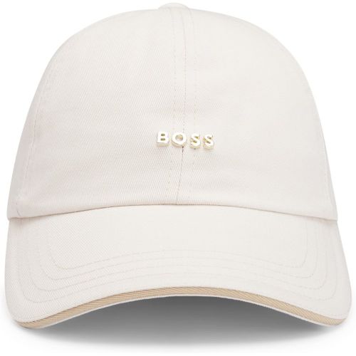 Casquette en twill de coton avec finition logotée métallique - Boss - Modalova