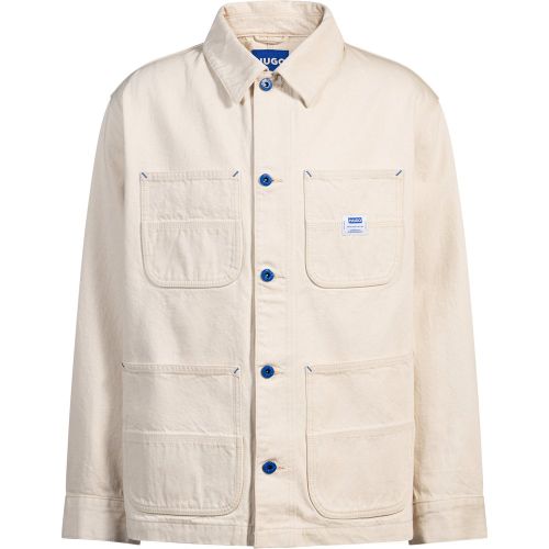 Veste militaire Relaxed en denim écru - HUGO - Modalova