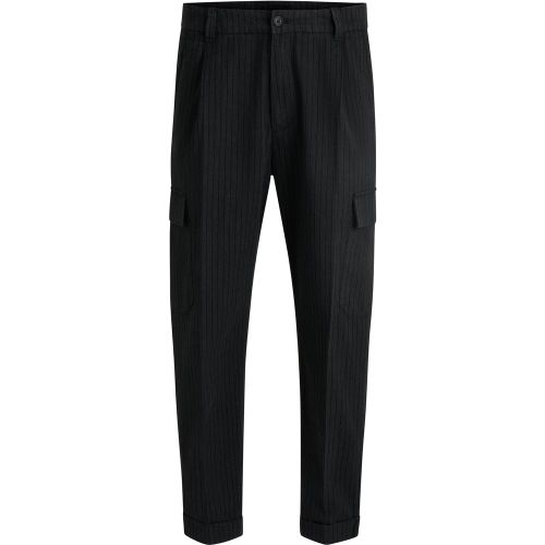 Pantalon Tapered en coton brossé à rayures - Boss - Modalova