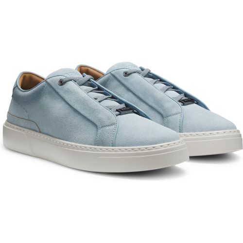 Baskets Gary en cuir suédé avec système de laçage élastique - Boss - Modalova