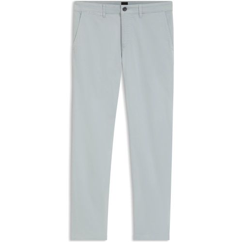 Pantalon Regular en satin de coton stretch - Boss - Modalova