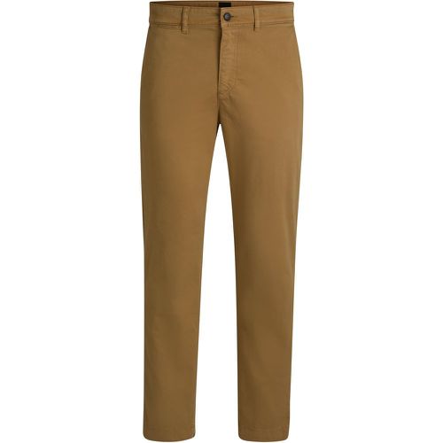 Chino Regular en satin de coton stretch - Boss - Modalova