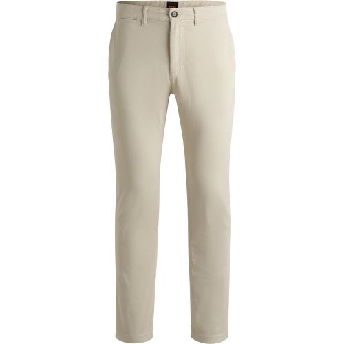 Pantalon Regular en satin de coton stretch - Boss - Modalova