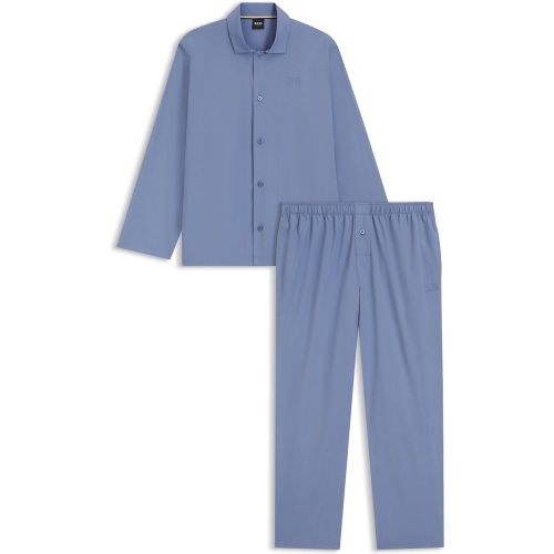 Pyjama deux pièces en popeline avec logo brodé - Boss - Modalova