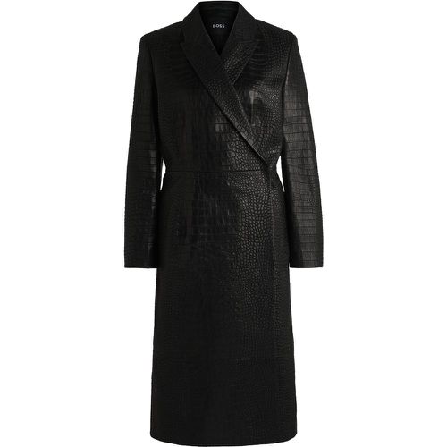 Manteau portefeuille en cuir emé façon croco - Boss - Modalova