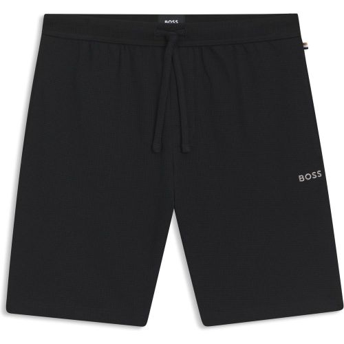 Short de pyjama à la structure gaufrée avec logo brodé - Boss - Modalova