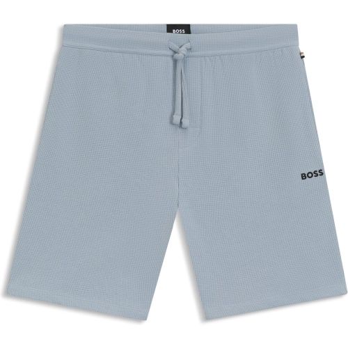 Short de pyjama en coton mélangé avec logo brodé - Boss - Modalova