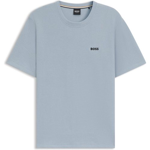 T-shirt de pyjama à la structure gaufrée avec logo brodé - Boss - Modalova