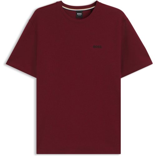 T-shirt de pyjama en coton mélangé avec logo brodé - Boss - Modalova