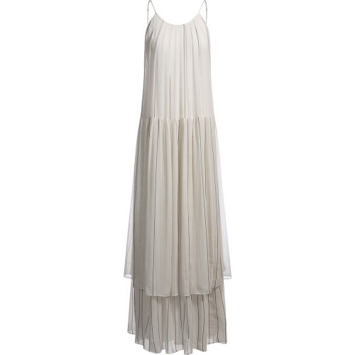 Robe à rayures à plusieurs niveaux en soie - Boss - Modalova