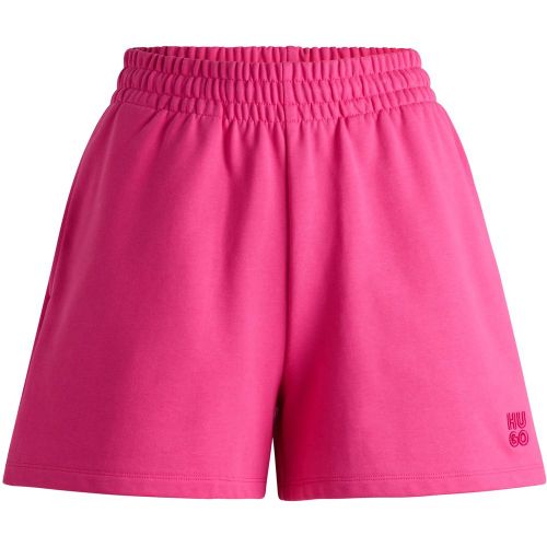 Short en molleton de coton avec logo brodé - HUGO - Modalova