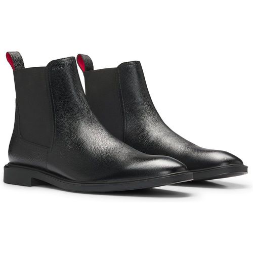 Bottines en cuir à empiècements latéraux préformés - HUGO - Modalova