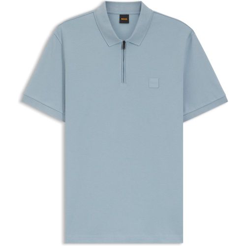 Polo Slim Fit en coton stretch à patch logo - Boss - Modalova