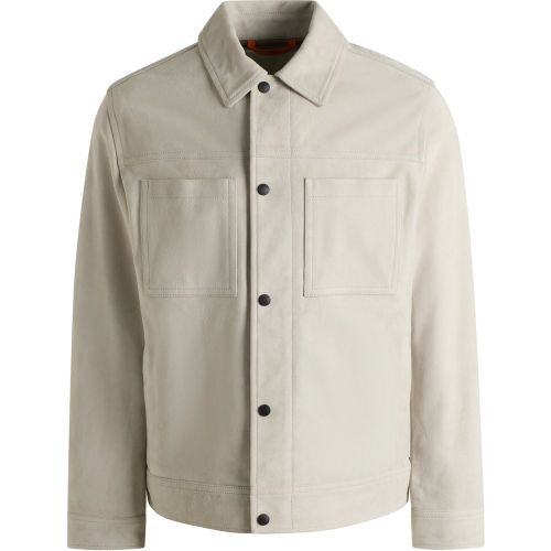 Veste style camionneur en cuir suédé - Boss - Modalova