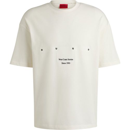 T-shirt en jersey de coton à motif artistique LA - HUGO - Modalova