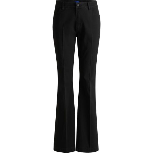 Pantalon évasé en coton stretch - HUGO - Modalova