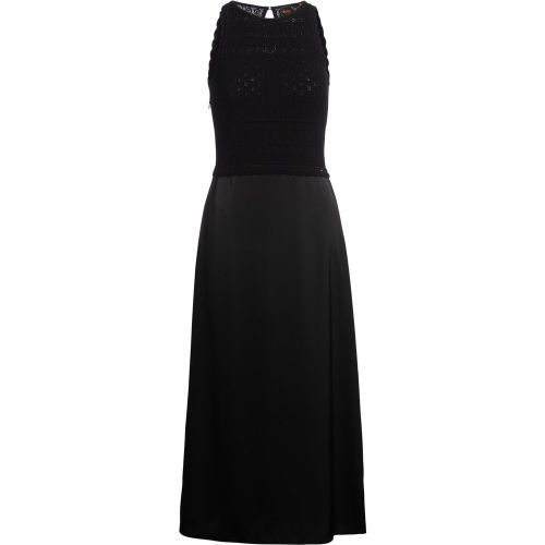 Robe en maille avec jupe en tissu contrastant - Boss - Modalova