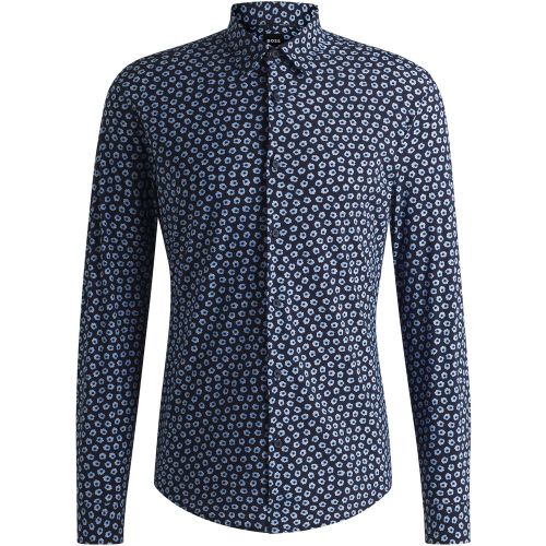 Chemise slim en jersey stretch performant avec imprimé à fleurs - Boss - Modalova