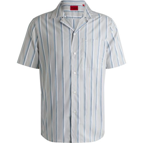 Chemise Relaxed en popeline de coton à rayures - HUGO - Modalova