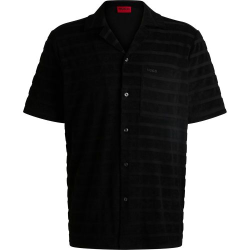 Chemise Relaxed en coton éponge à rayures - HUGO - Modalova
