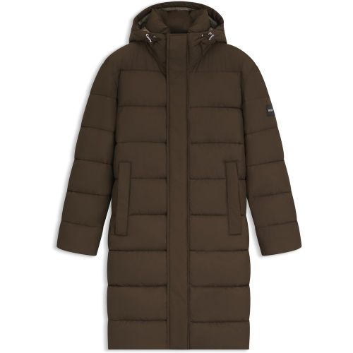 Veste longue matelassée déperlante à capuche - Boss - Modalova