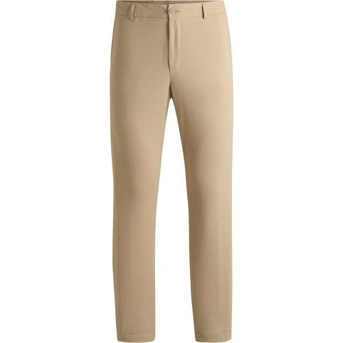 Pantalon habillé lavable en seersucker stretch - Boss - Modalova