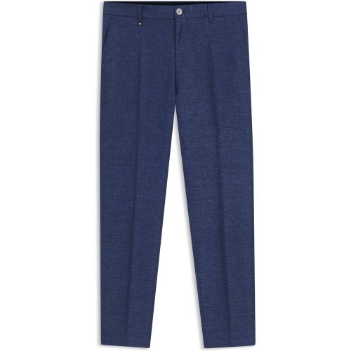 Pantalon habillé en tissu stretch à micro motif - Boss - Modalova