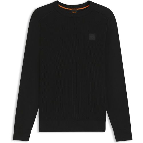 Pull aux différentes structures en coton et cachemire - Boss - Modalova