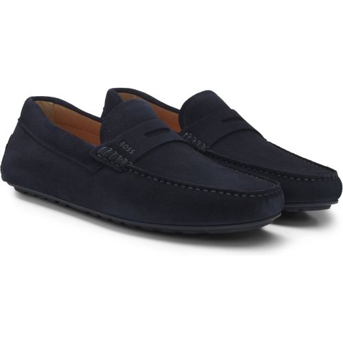 Mocassins en cuir suédé avec finition Penny - Boss - Modalova