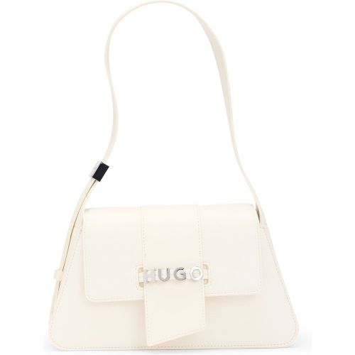 Sac à bandoulière en similicuir avec garniture logotée - HUGO - Modalova