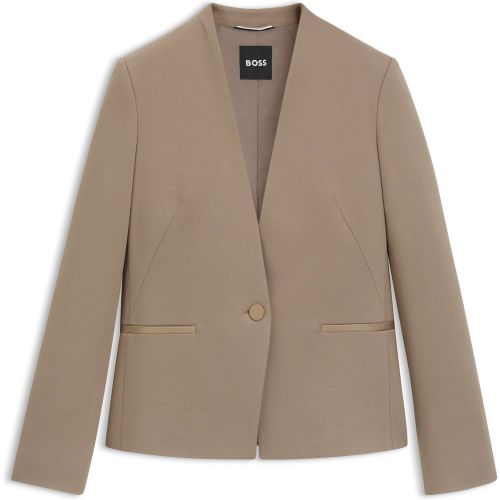 Veste Regular sans col avec bouton en métal - Boss - Modalova
