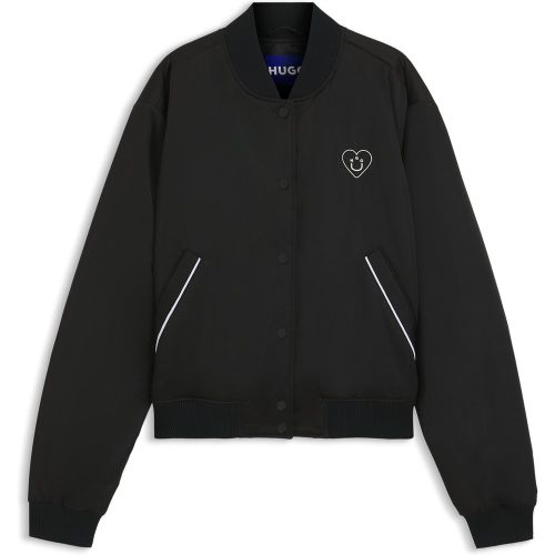 Veste matelassée style universitaire avec logos Happy - HUGO - Modalova