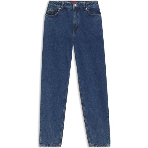 Jean Mom en denim rigide bleu - HUGO - Modalova