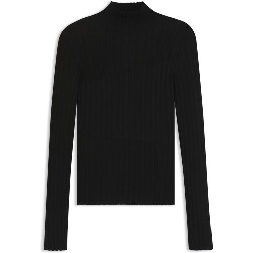 Pull à col montant avec finitions transparentes et unies - HUGO - Modalova