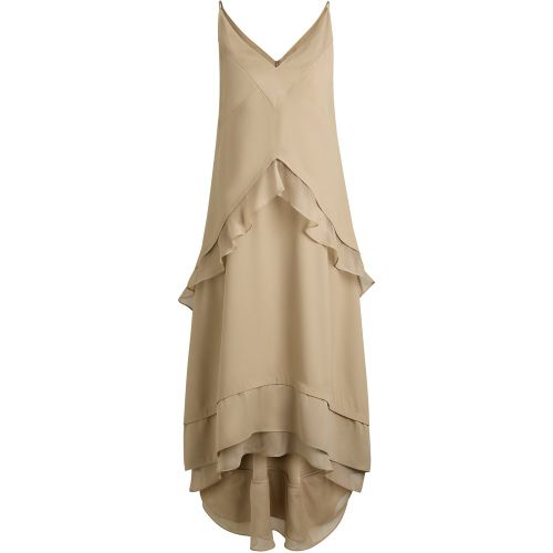 Robe en satin à effet superposé avec détails en soie - Boss - Modalova