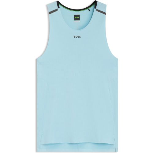 Débardeur sportif en jersey mesh avec détails réfléchissants décoratifs - Boss - Modalova