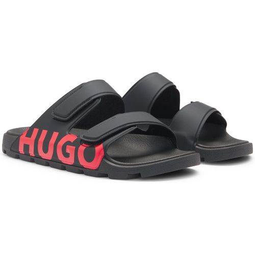 Mules à double bride avec logo - HUGO - Modalova