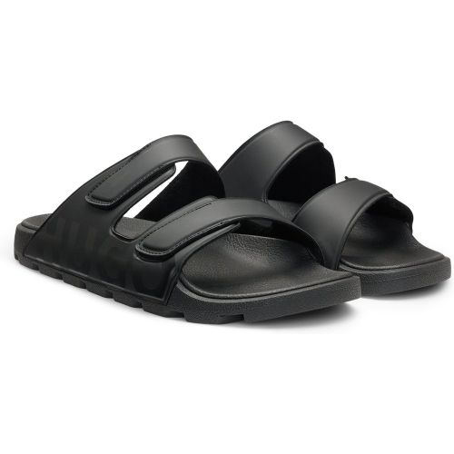 Mules à double bride avec logo - HUGO - Modalova
