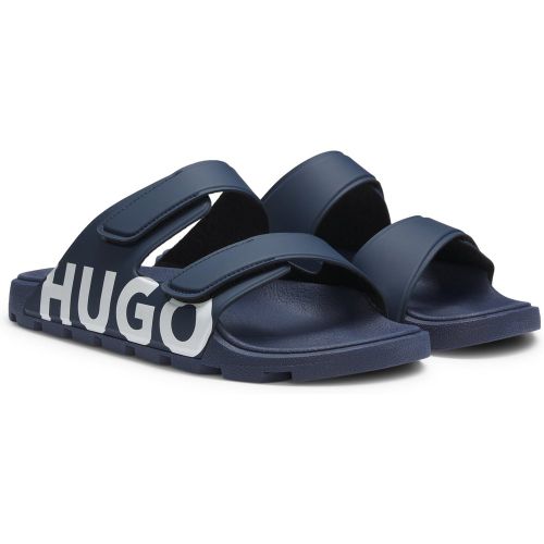 Mules à double bride avec logo - HUGO - Modalova