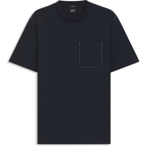 T-shirt en coton mélangé avec poche - Boss - Modalova