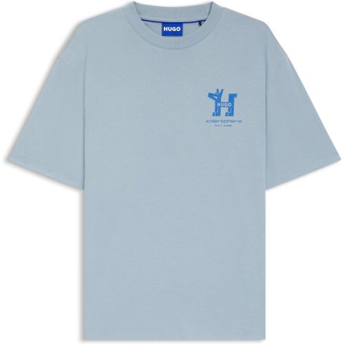T-shirt en jersey de coton à motifs variés - HUGO - Modalova