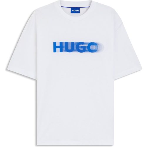 T-shirt unisexe à logo imprimé flouté - HUGO - Modalova