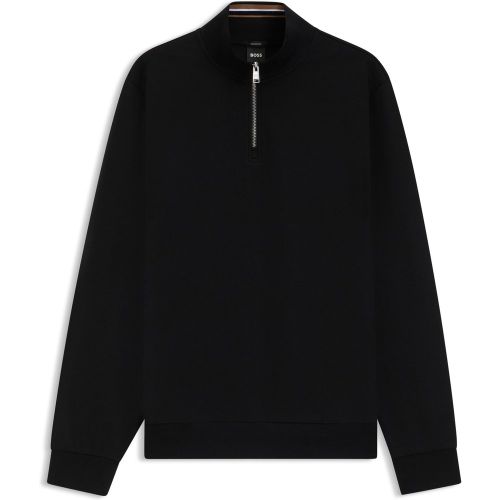Sweat en coton mélangé à encolure zippée - Boss - Modalova