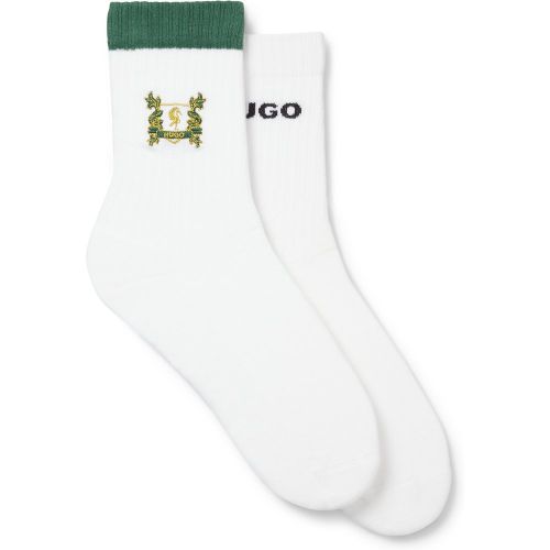 Lot de deux paires de chaussettes en coton mélangé avec broderie - HUGO - Modalova