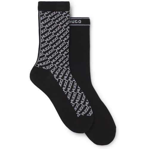 Lot de deux paires de chaussettes mi-hautes avec logo - HUGO - Modalova