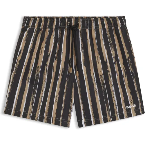 Short de bain imprimé avec logo - Boss - Modalova
