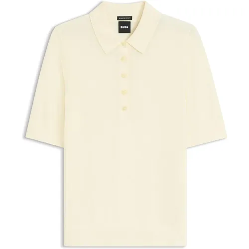 Polo en maille de laine mérinos - Boss - Modalova