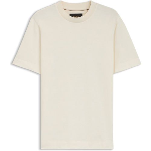 T-shirt en coton et soie à carreaux prince-de-galles - Boss - Modalova