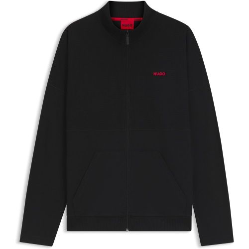 Veste zippée en coton mélangé à la structure gaufrée - HUGO - Modalova